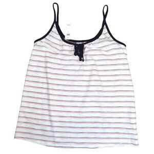 GAP Cotton Front‎ Easy Tie Thin Stripe Tank Top, Size Small NEW